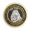 Image 1 : .999 Silver Stratosphere Las Vegas, Nevada $10 Casino Limited Edition Gaming Tok