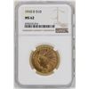 Image 1 : 1910-D $10 Indian Head Eagle Gold Coin NGC MS62