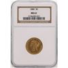 Image 1 : 1880 $5 Liberty Head Half Eagle Gold Coin NGC MS61