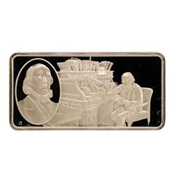 500 Grain Sterling Silver Franklin Mint 100 Greatest Americans Ingot