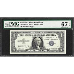 1957A $1 Silver Certificate Note Fr.1620 PMG Superb Gem Uncirculated 67EPQ