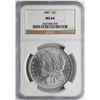 Image 1 : 1887 $1 Morgan Silver Dollar Coin NGC MS64