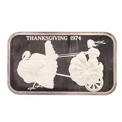 1974 Thanksgiving Madison Mint 1 oz .999 Fine Silver Art Bar