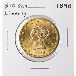 1898 $10 Liberty Head Eagle Gold Coin