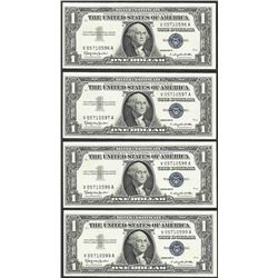 Lot of (4) Consecutive 1957B $1 Silver Certificate Notes