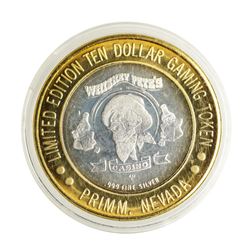 .999 Silver Whiskey Pete's Casino Primm, Nevada $10 Limited Edition Gaming Token