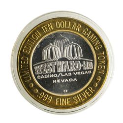 .999 Silver Westward Ho Casino Las Vegas $10 Casino Limited Edition Gaming Token