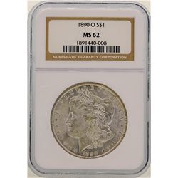 1890-O $1 Morgan Silver Dollar Coin NGC MS62