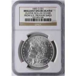 1885-O $1 Morgan Silver Dollar Coin NGC Brilliant Uncirculated