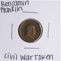 Benjamin Franklin Civil War Token Army Navy