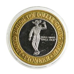 .999 Silver Pioneer Hotel & Gambling Hall $10 Casino Limited Edition Gaming Toke