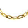 Image 2 : 18KT Yellow Gold Satin Finish Oval Link Necklace