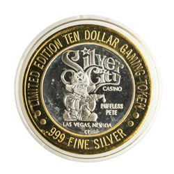 .999 Silver City Las Vegas, Nevada $10 Limited Edition Gaming Token