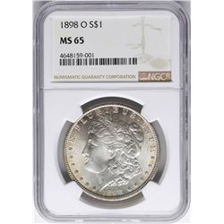 1898-O $1 Morgan Silver Dollar Coin NGC MS65