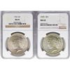 Image 1 : Lot of 1924-1925 $1 Peace Silver Dollar Coins NGC MS65