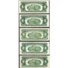 Image 2 : Lot of (5) 1953/1963 $2 Legal Tender Notes