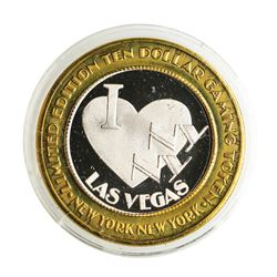 .999 Silver New York New York Casino Las Vegas $10 Limited Edition Gaming Token