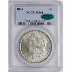 1894 $1 Morgan Silver Dollar Coin PCGS MS61 CAC