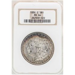 1884-O $1 Morgan Silver Dollar Coin NGC MS64 Nice Toning