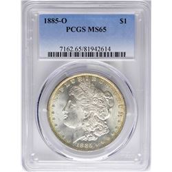 1885-O $1 Morgan Silver Dollar Coin PCGS MS65