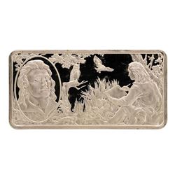 500 Grain Sterling Silver Franklin Mint 100 Greatest Americans Ingot