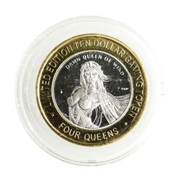 .999 Silver Four Queens Casino Hotel Las Vegas $10 Limited Edition Gaming Token