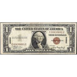 1935A $1 Silver Certificate WWII Emergency Hawaii Note