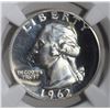 Image 2 : 1962 WASHINGTON QTR NGC PF68