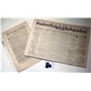 Image 1 : REVOLUTIONARY/CIVIL WAR ERA NEWSPAPER & TOKEN LOT