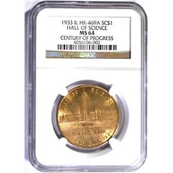 1933 IL HK-469A SO CALLED DOLLAR, NGC MS-64