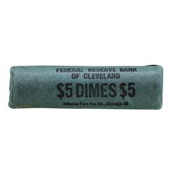 Roll of (50) 1964 Brilliant Uncirculated Roosevelt Dimes