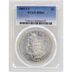 1885-CC $1 Morgan Silver Dollar Coin PCGS MS61