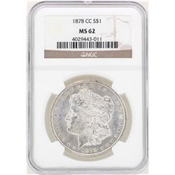 1878-CC $1 Morgan Silver Dollar Coin NGC MS62