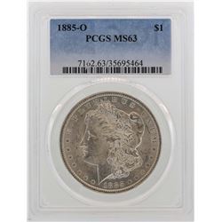 1885-O $1 Morgan Silver Dollar Coin PCGS MS63