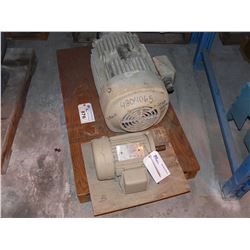 2 ELECTRIC MOTORS, 20 HP, 1800 RPM, 256T & 2 HP, 1800 RPM, 145T