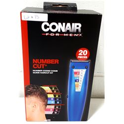 CONAIR FOR MEN NUMBER CUT NUMBER CODED COMB