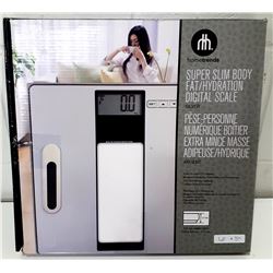 HOMETRENDS SUPER SLIM BODY FAT/HYDRATION DIGITAL SCALE