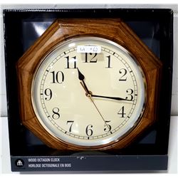 HOMETRENDS WOOD OCTAGON CLOCK