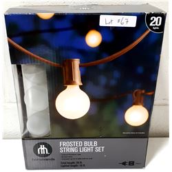 HOMETRENDS FROSTED BULB STRING LIGHT SET