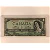 Image 1 : 1954 $1 CANADIAN BANKNOTE (DEVIL'S FACE)