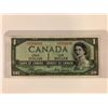 Image 1 : 1954 $1 CANADIAN BANKNOTE (DEVIL'S FACE)