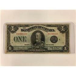 1923 $1 CANADIAN BLACK SEAL BANKNOTE (GROUP 4)