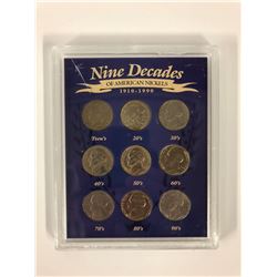 NINE DECADES OF AMERICAN NICKELS (1910-1990)