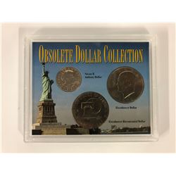OBSOLETE USA DOLLAR COLLECTION (SUSAN B. ANTHONY DOLLAR/ EISENHOWER DOLLAR- BICENTENNIAL DOLLAR)