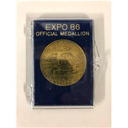 EXPO 86 OFFICIAL MEDALLION (B.C PAVILLION)