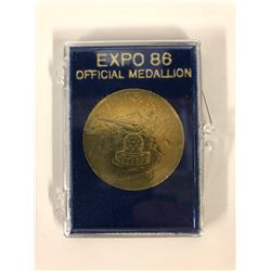 EXPO 86 OFFICIAL MEDALLION (B.C PAVILLION)