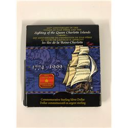 COMMEMORATIVE STERLING SILVER DOLLAR (ROYAL CANADIAN MINT) 1774-1999