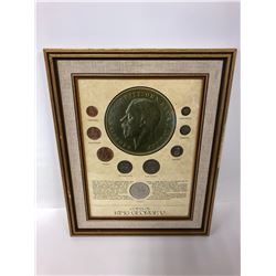 COINS OF KING GEORGE V (FRAMED DISPLAY)