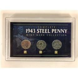 COMPLETE 1943 STEEL PENNY MINT MARK COLLECTION