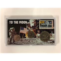 TO THE MOON COIN & STAMP SET (THE MORGAN MINT)